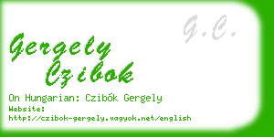 gergely czibok business card